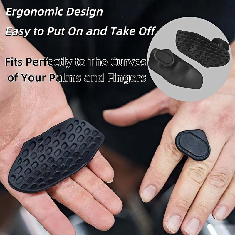 Jopplim Anti-Slip Workout Grips, Ergonomic Workout Gloves, Weight Lifting Grips, for Men and Women, Silicone Gym Grips Pads, Soft, Palm Protection, Suitable for Various Fitness Training - Image 2